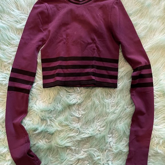 Free People Purple Fitted Crop Top - Picture 2 of 4